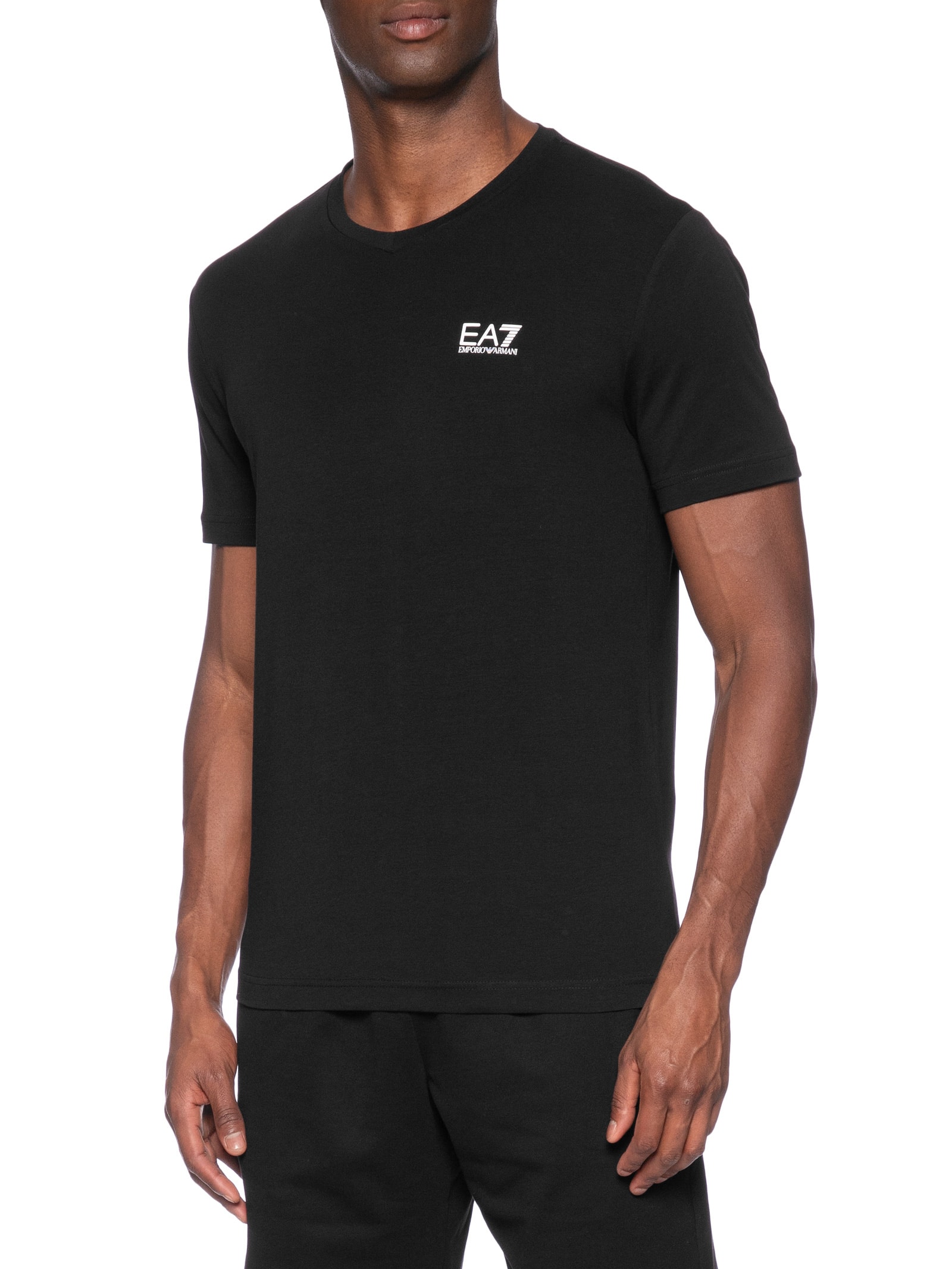 Camiseta Masculina Gola V Train Core Preto Ea7 Emporio Armani
