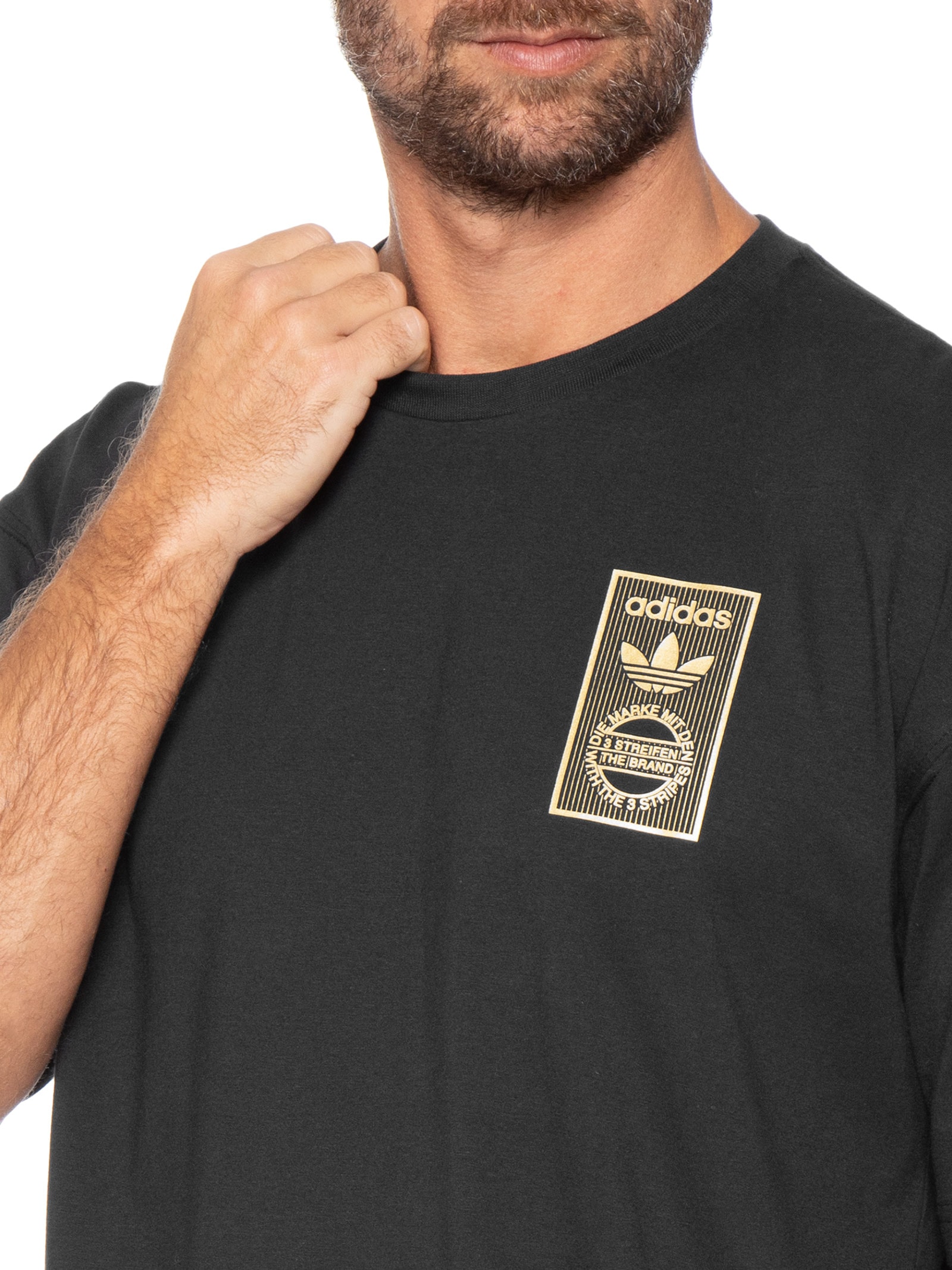 Camiseta Masculina  Gold Preto Adidas Originals
