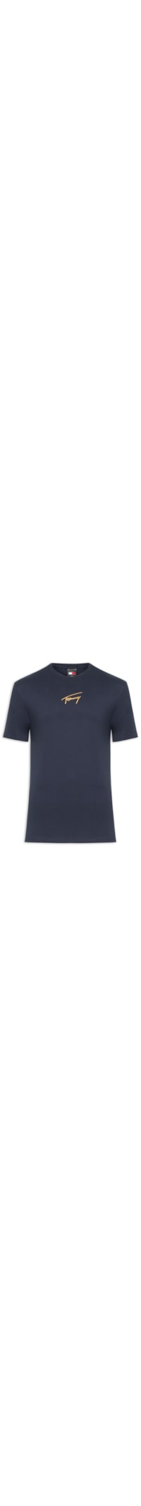 Camiseta Masculina Gold Signature Regular Fit Em Algodão - Azul