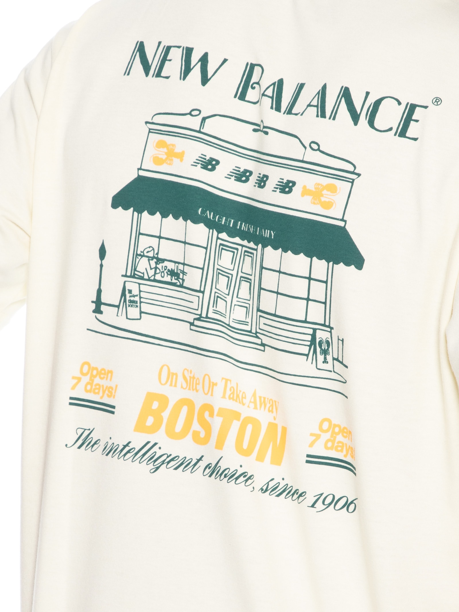 Camiseta Masculina Grab A Bite Boston - Off White - New Balance