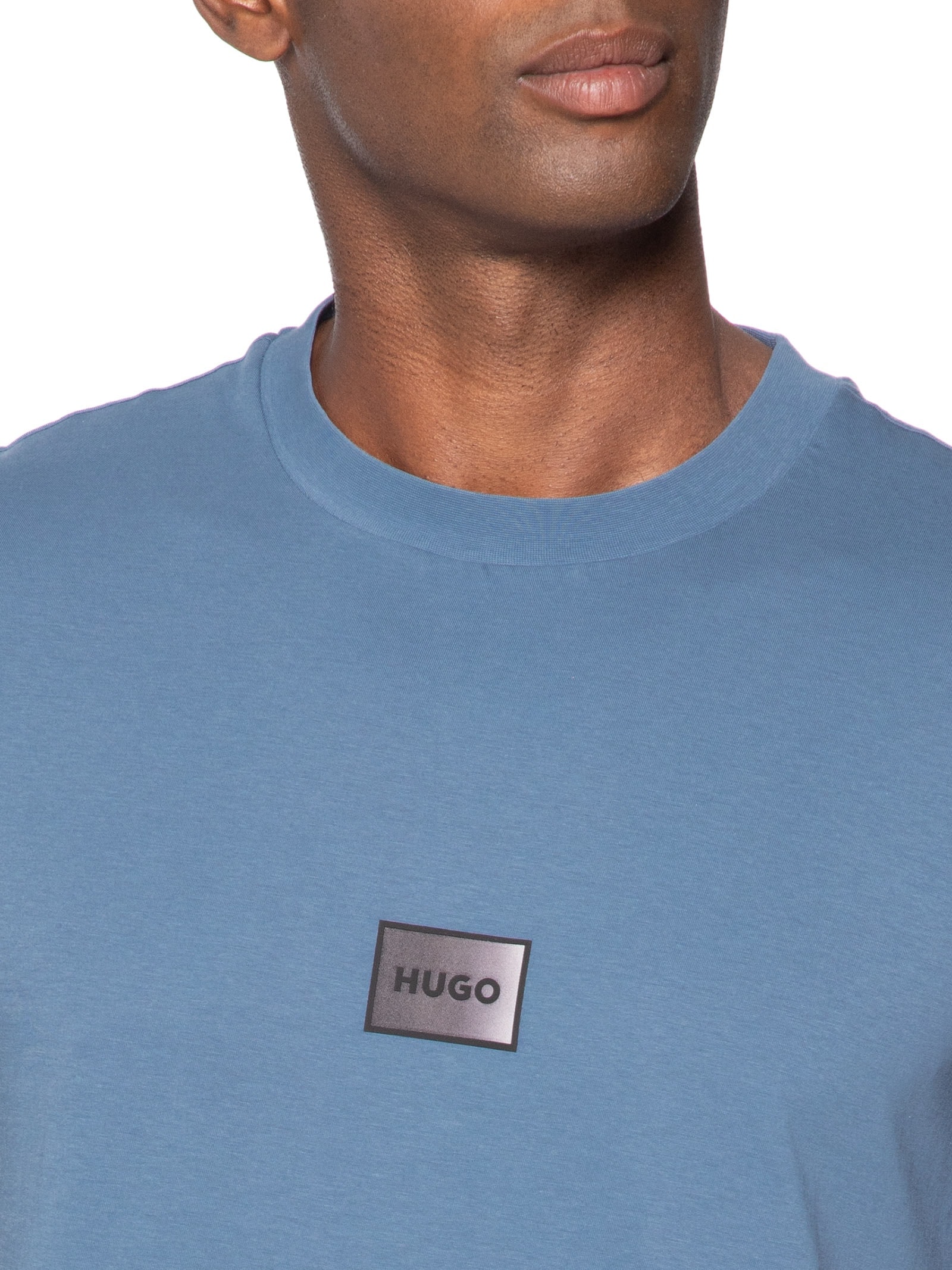 Camiseta Masculina Gradient Logo Crew Neck Danotie Azul Hugo