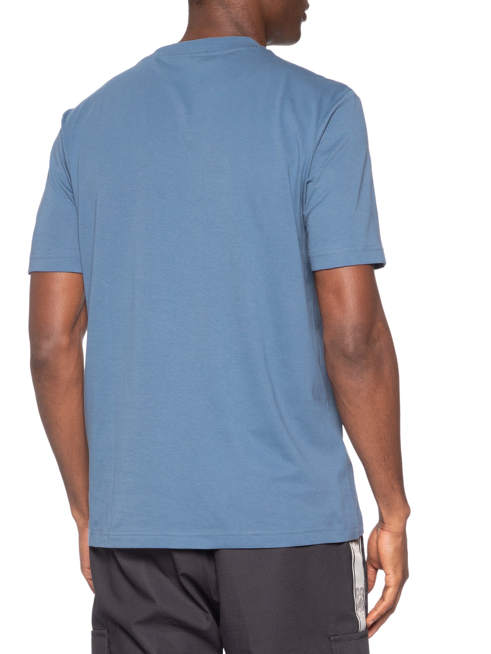 Camiseta Masculina Gradient Logo Crew Neck Danotie Azul Hugo