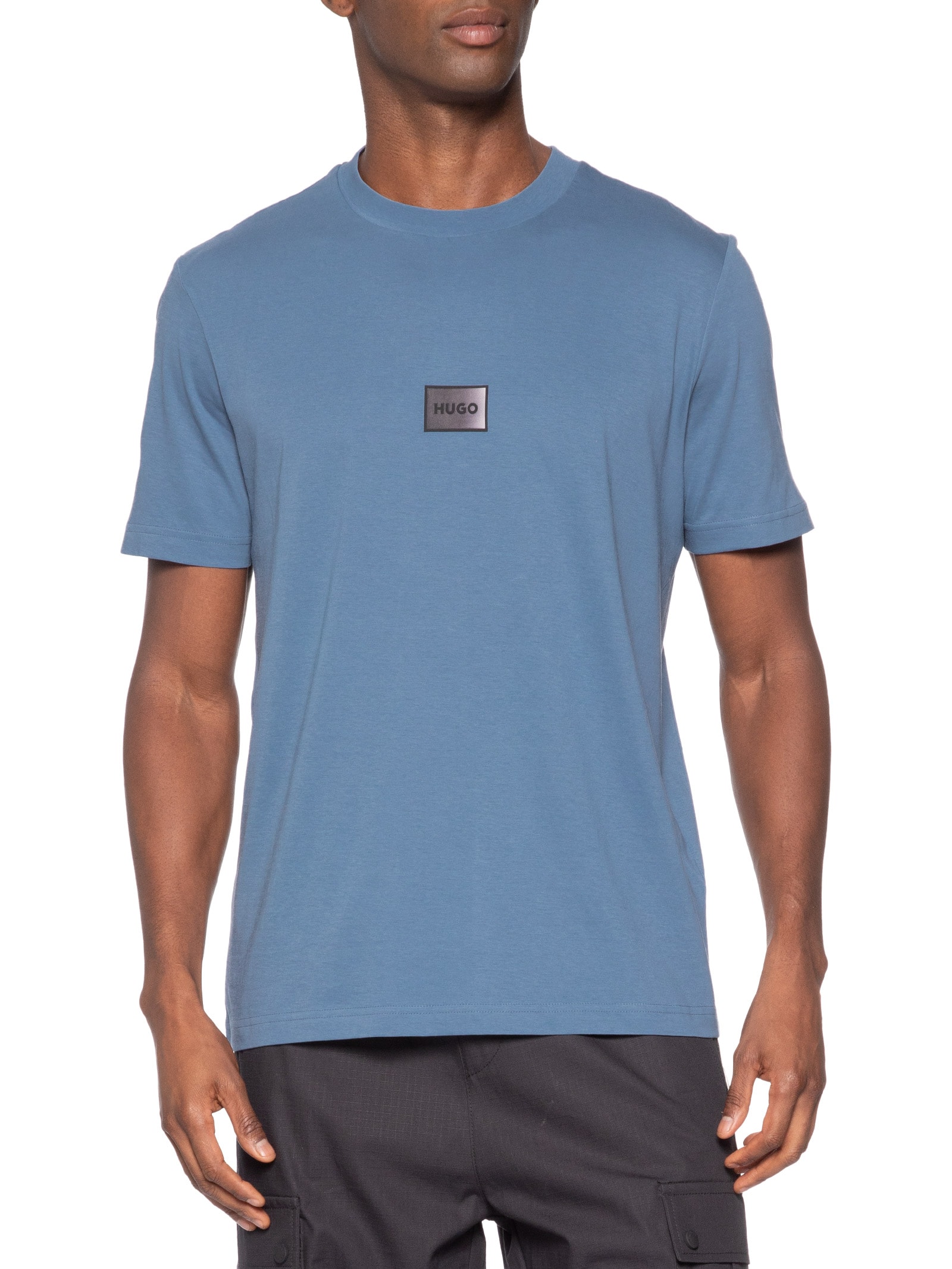 Camiseta Masculina Gradient Logo Crew Neck Danotie – Azul Hugo