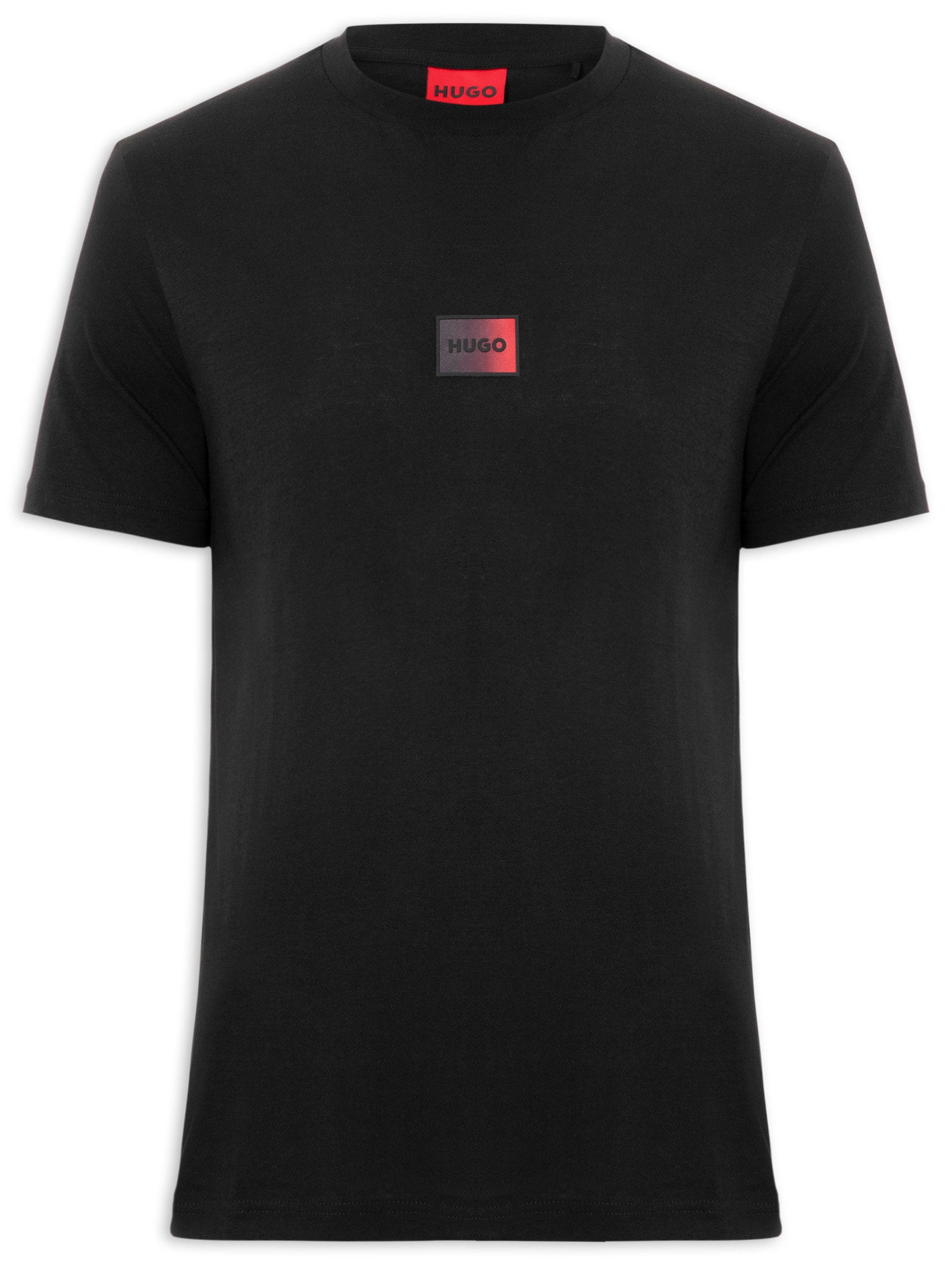 Camiseta Masculina Gradient Logo Crew Neck Danotie – Preto Hugo