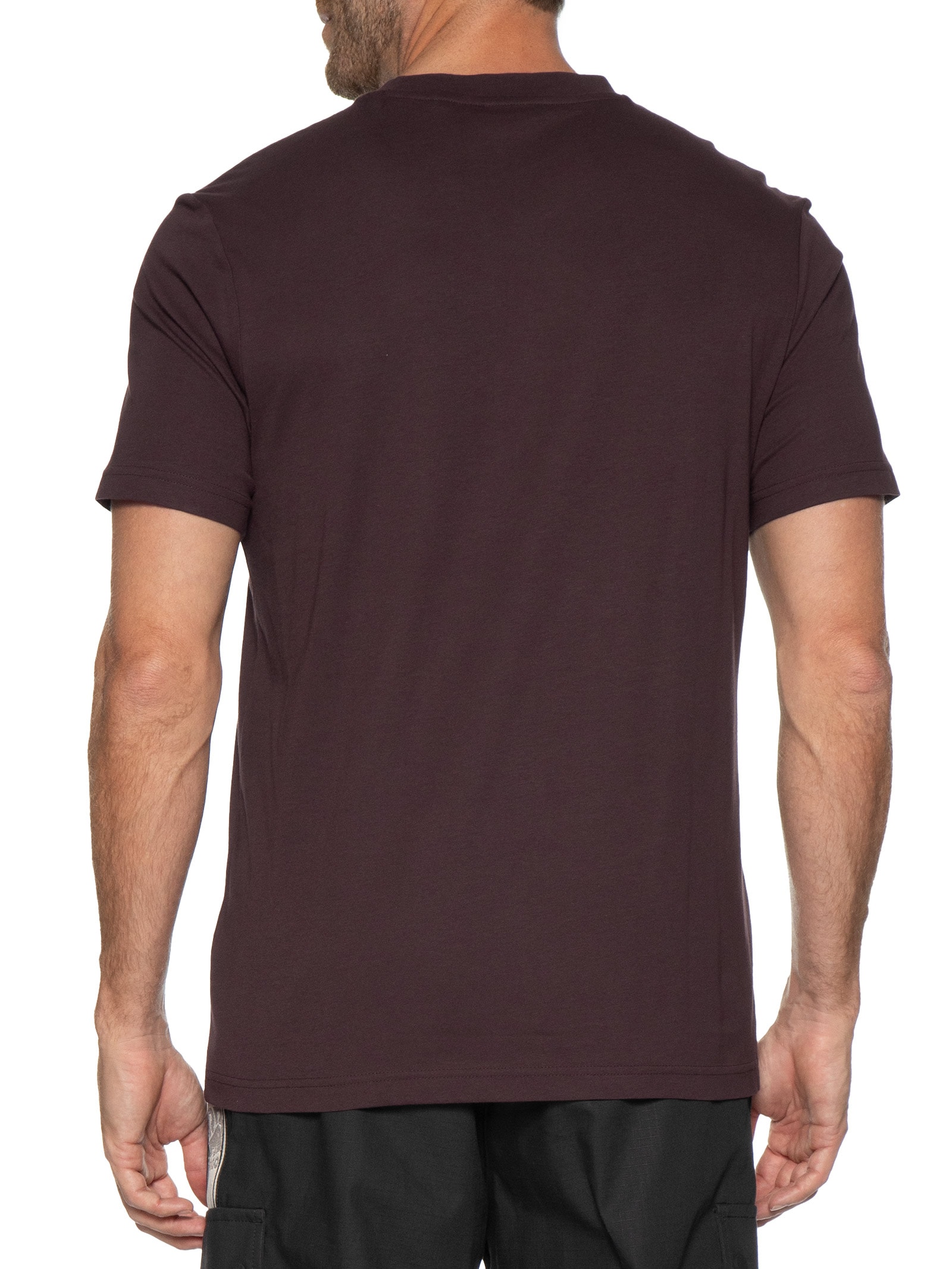 Camiseta Masculina Gradient Logo Crew Neck Marrom Hugo