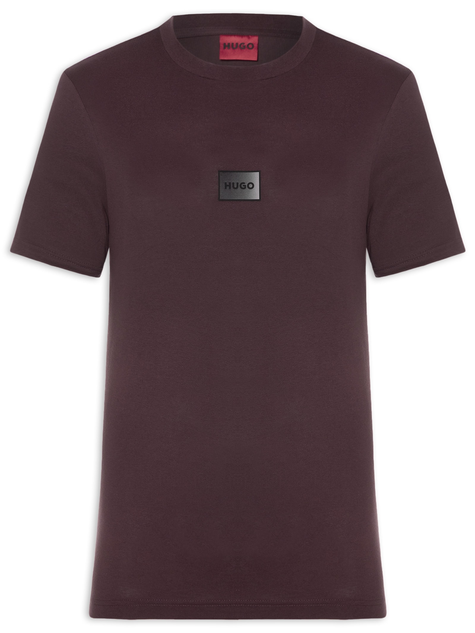 Camiseta Masculina Gradient Logo Crew Neck Marrom Hugo