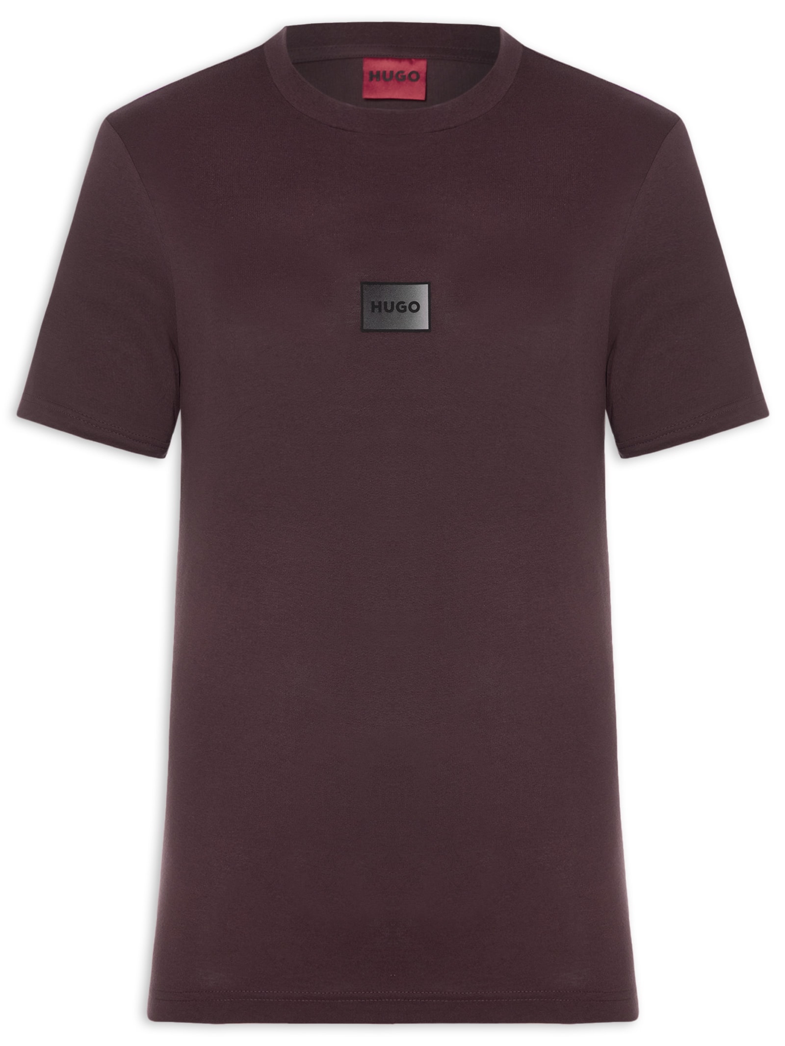 Camiseta Masculina Gradient Logo Crew Neck Marrom Hugo