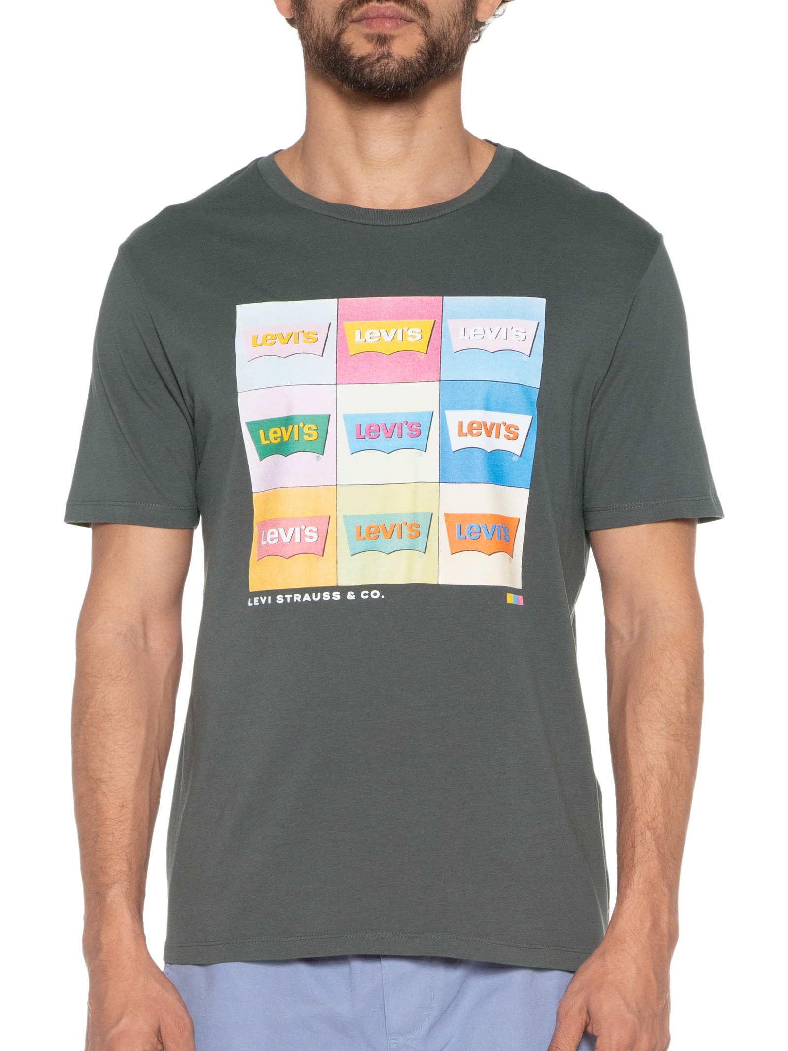 Camiseta Masculina Graphic Crewneck Tee Cinza Levi's