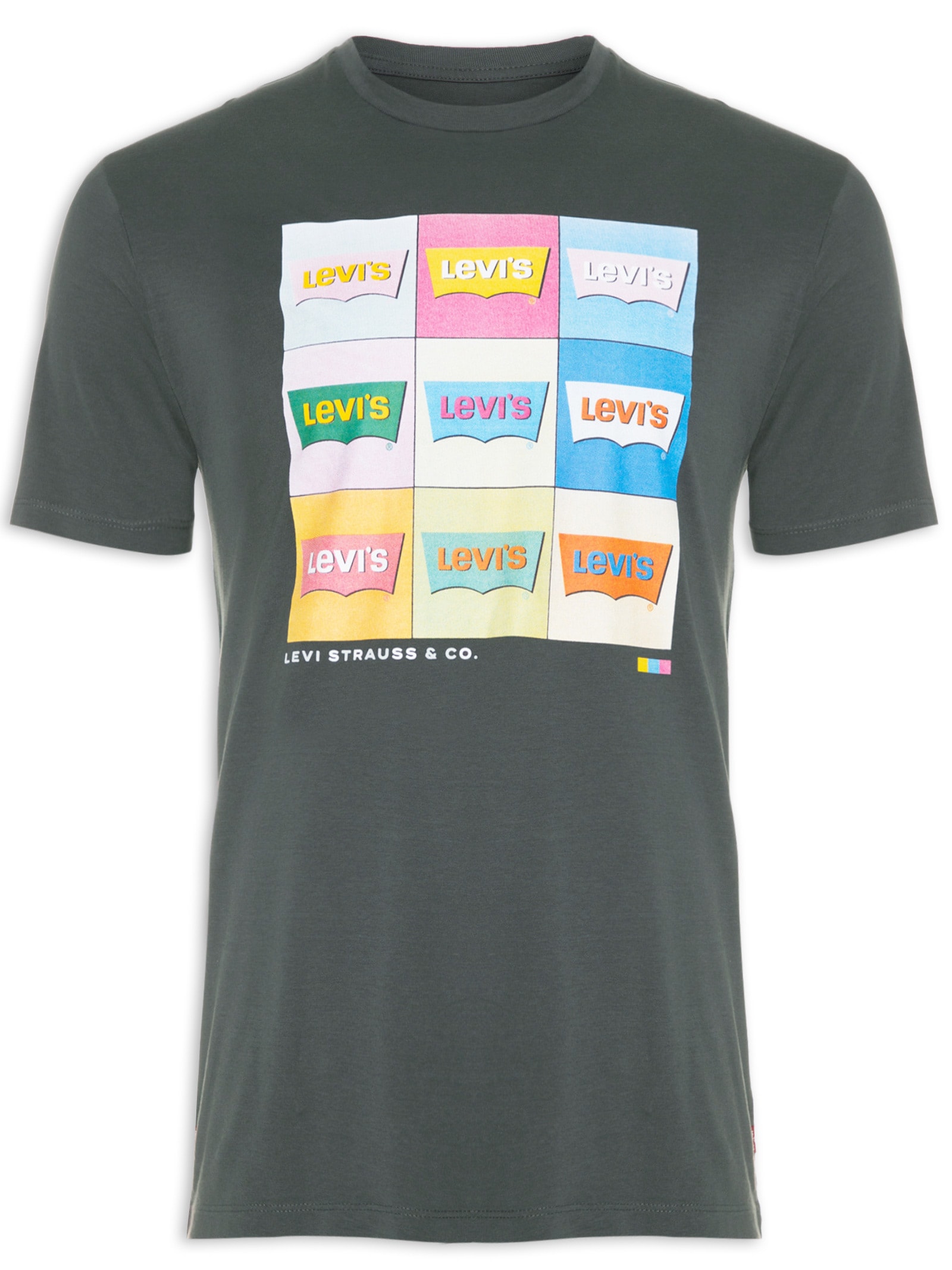 Camiseta Masculina Graphic Crewneck Tee Cinza Levi's