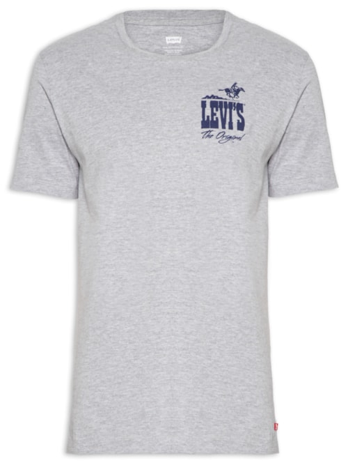 Camiseta Masculina Graphic Crewneck Tee – Cinza