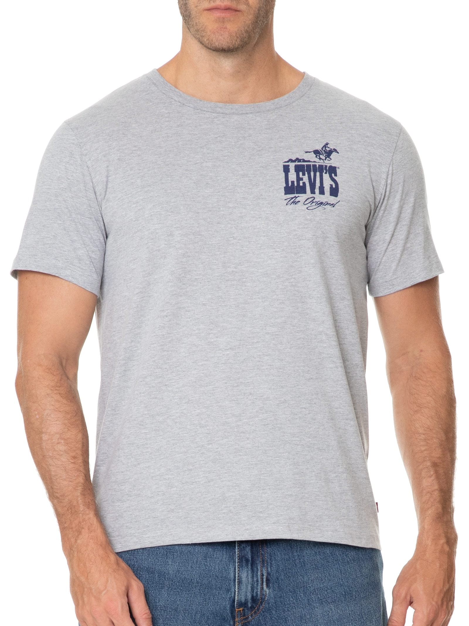 Camiseta Masculina Graphic Crewneck Tee Cinza Levi's