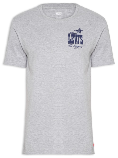 Camiseta Masculina Graphic Crewneck Tee - Cinza