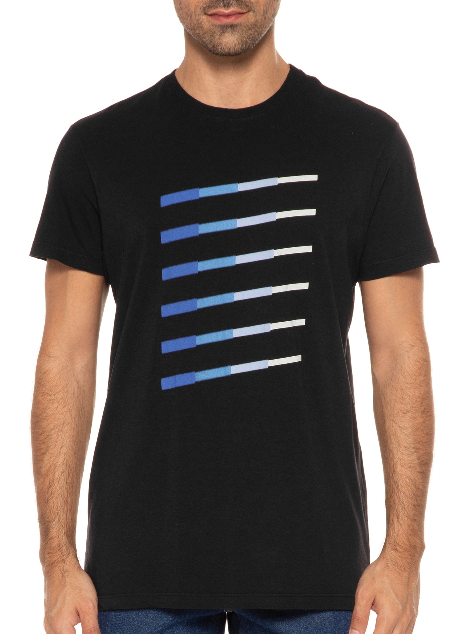 Camiseta Masculina Graphic Glass Preto Foxton