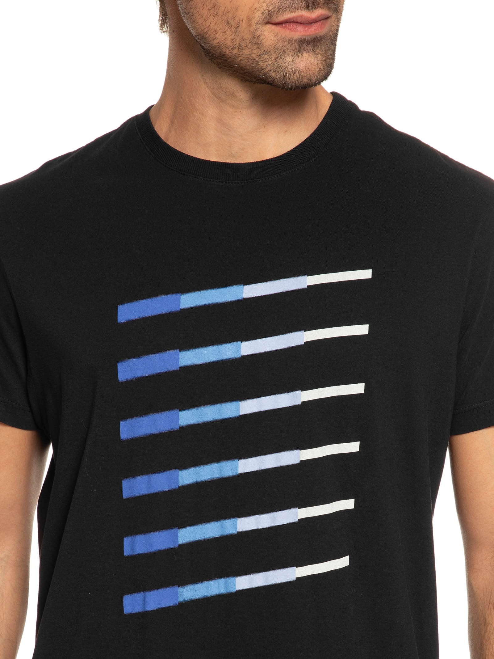 Camiseta Masculina Graphic Glass Preto Foxton
