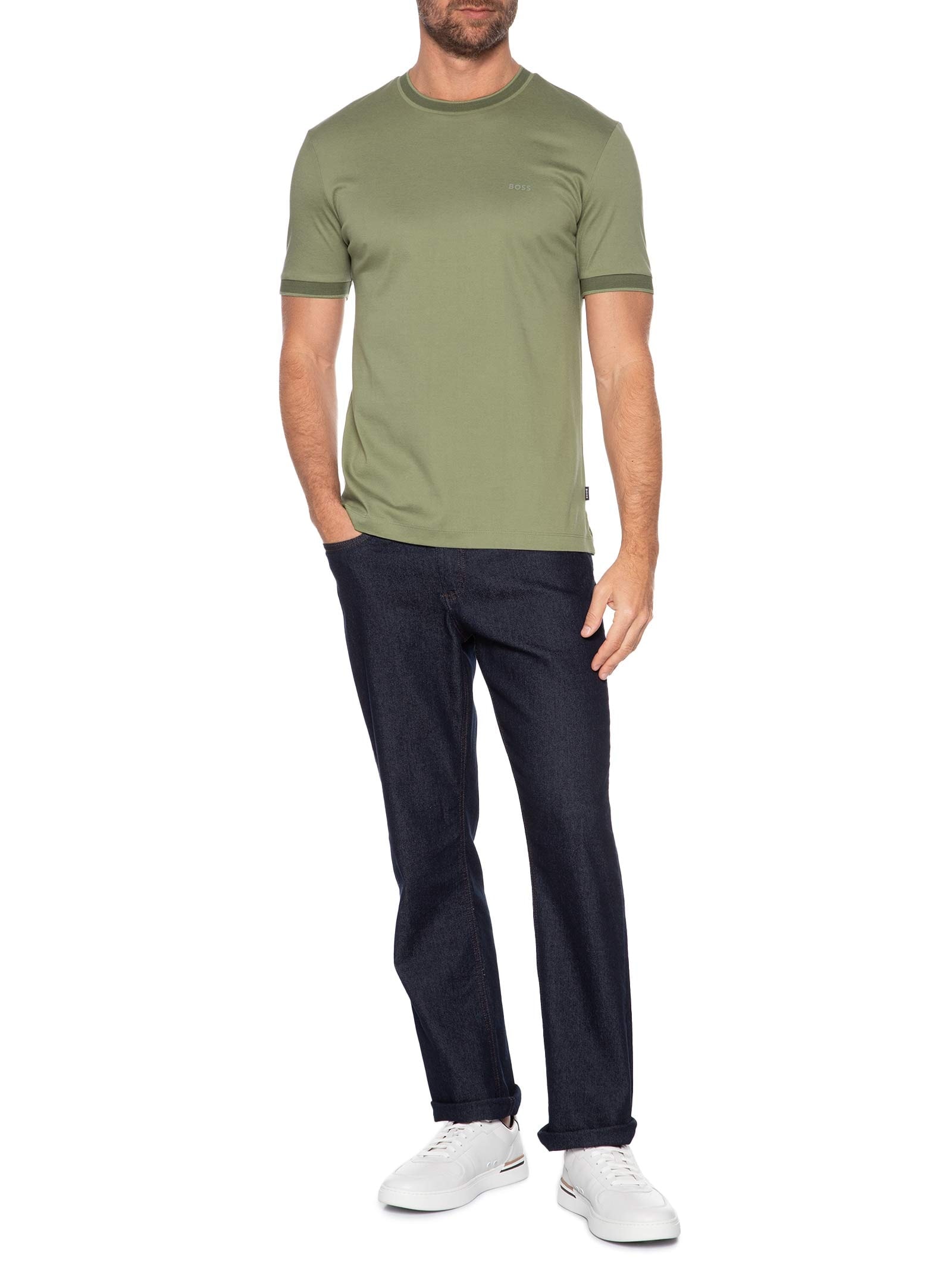 Camiseta Masculina H-Tessler 01 Verde Boss