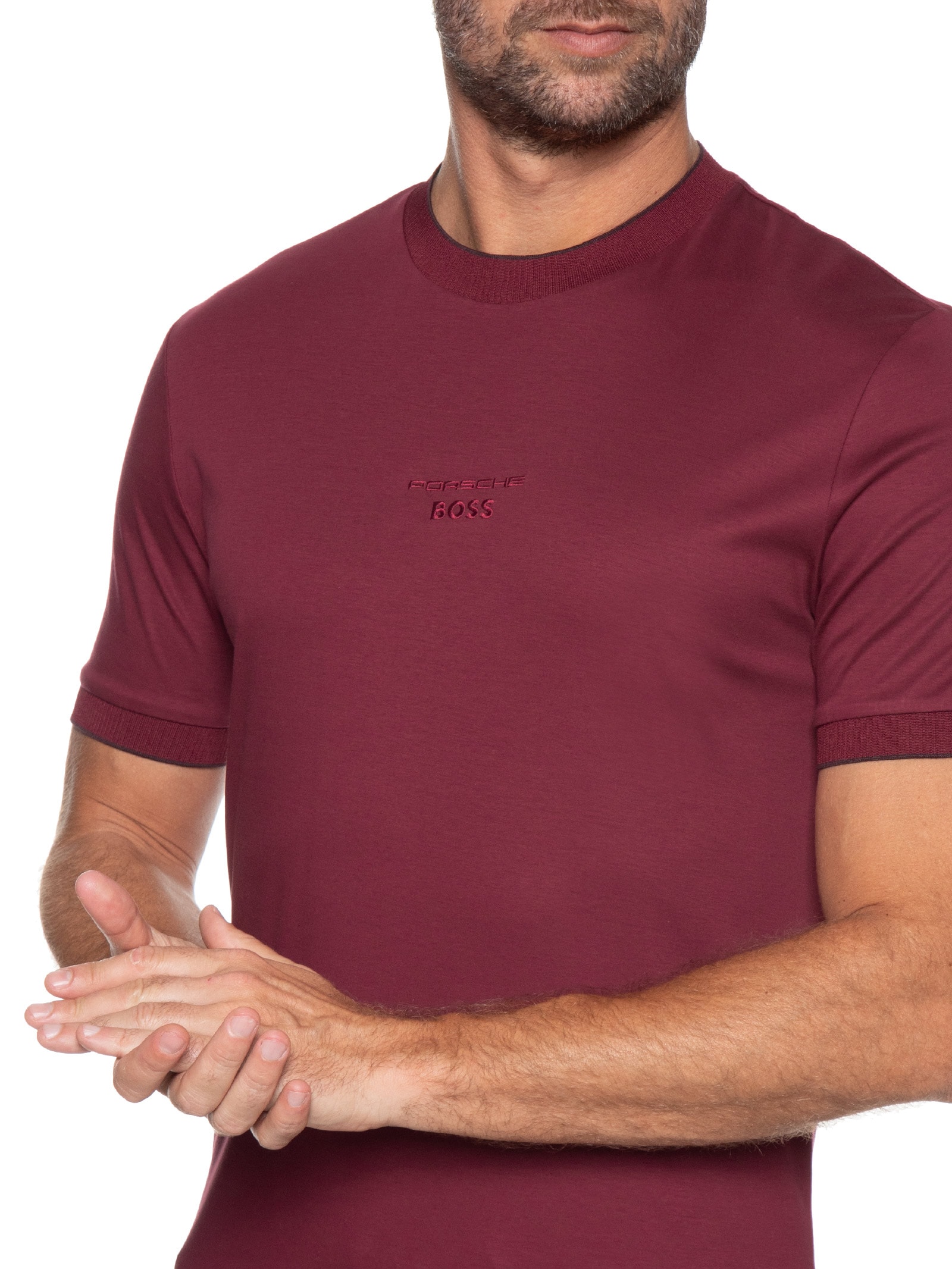 Camiseta Masculina H-Thompson Vinho Boss