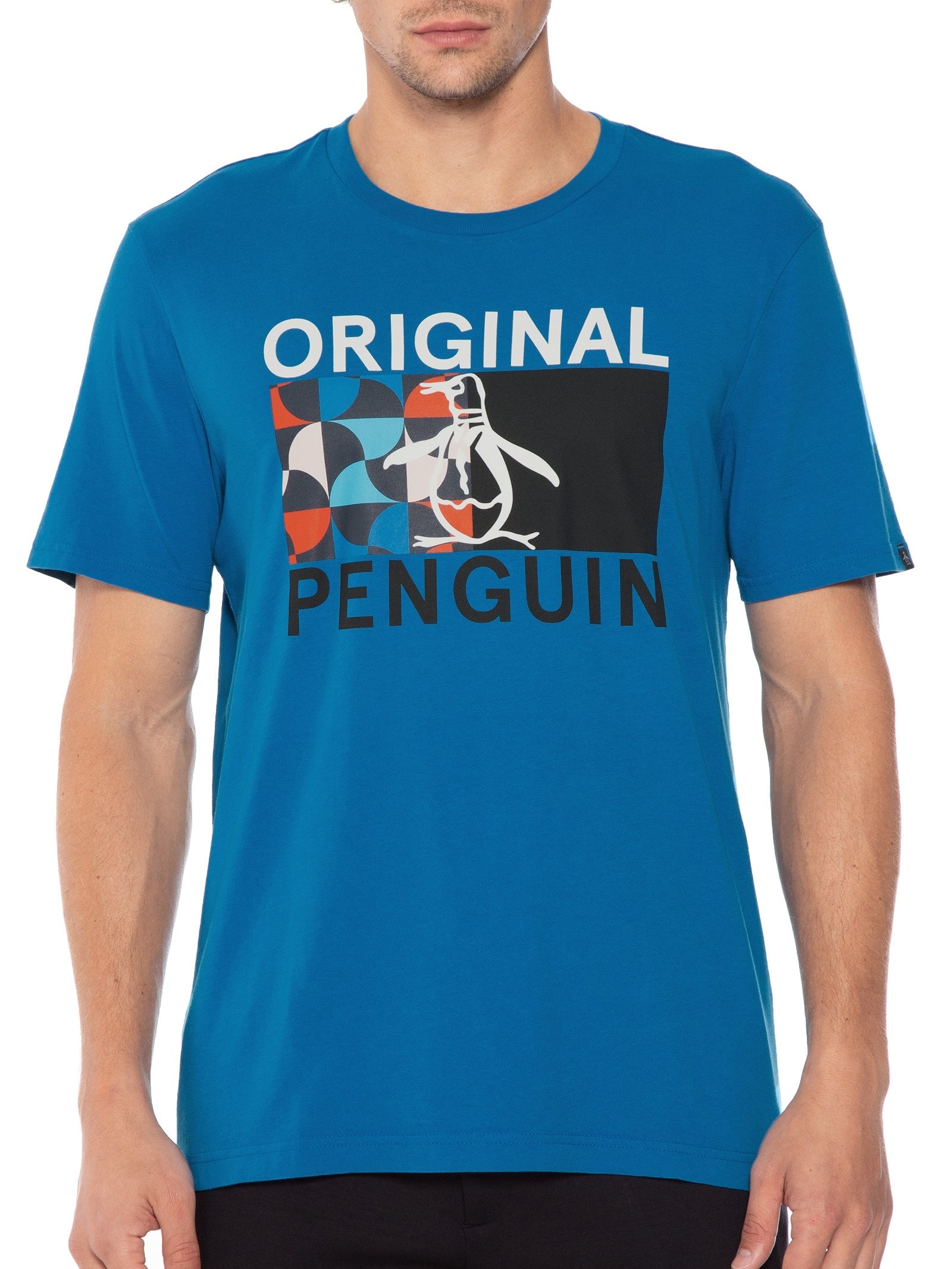 Camiseta Masculina Half Azul Original Penguin