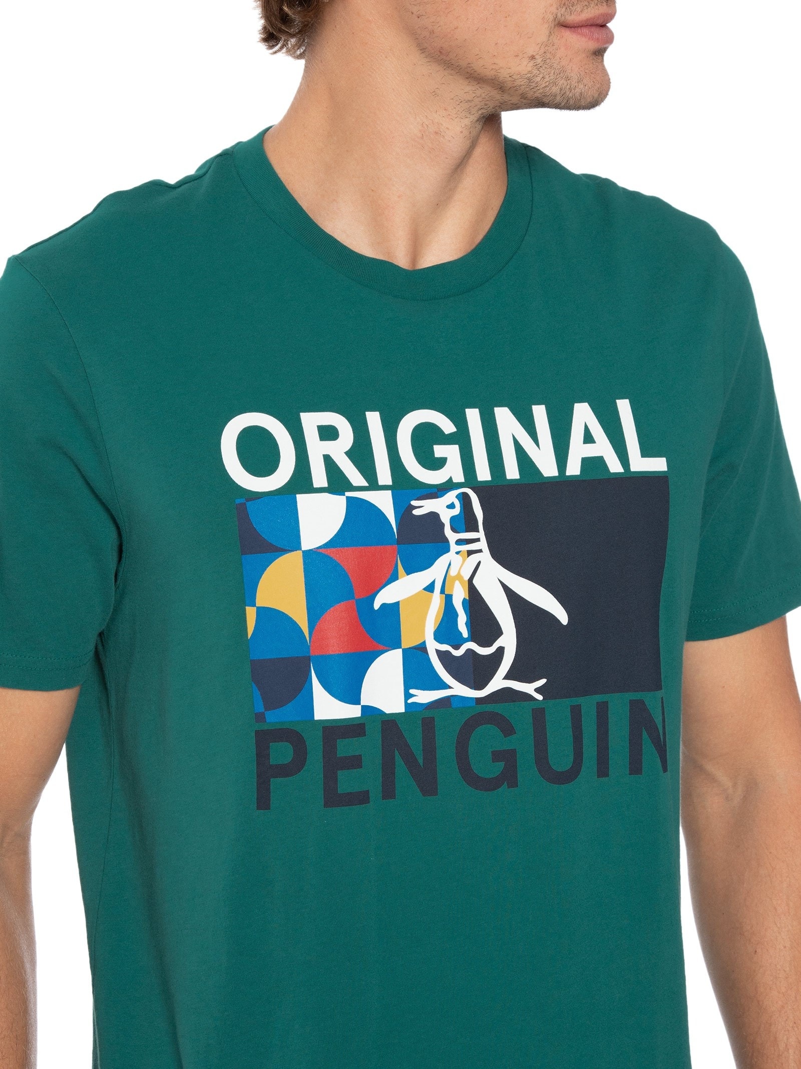 Camiseta Masculina Half Verde Original Penguin