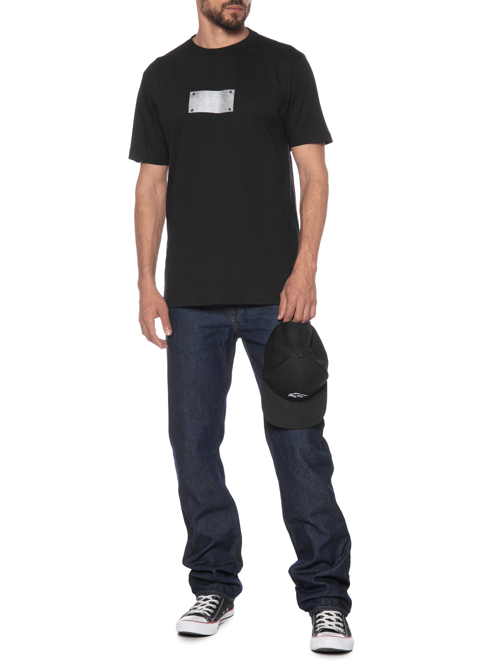 Camiseta Masculina Hardware Ss Tee Preto Huf