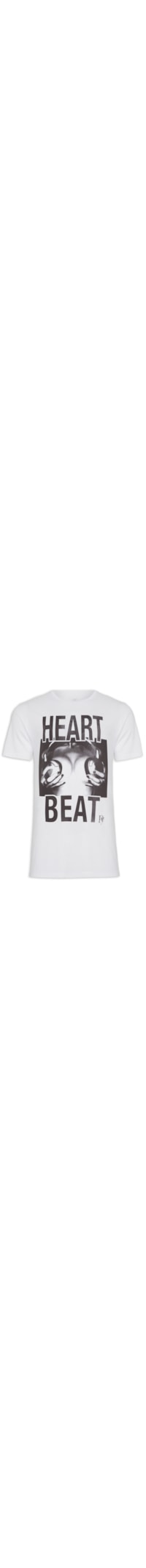 Camiseta Masculina Heart Beat - Branco