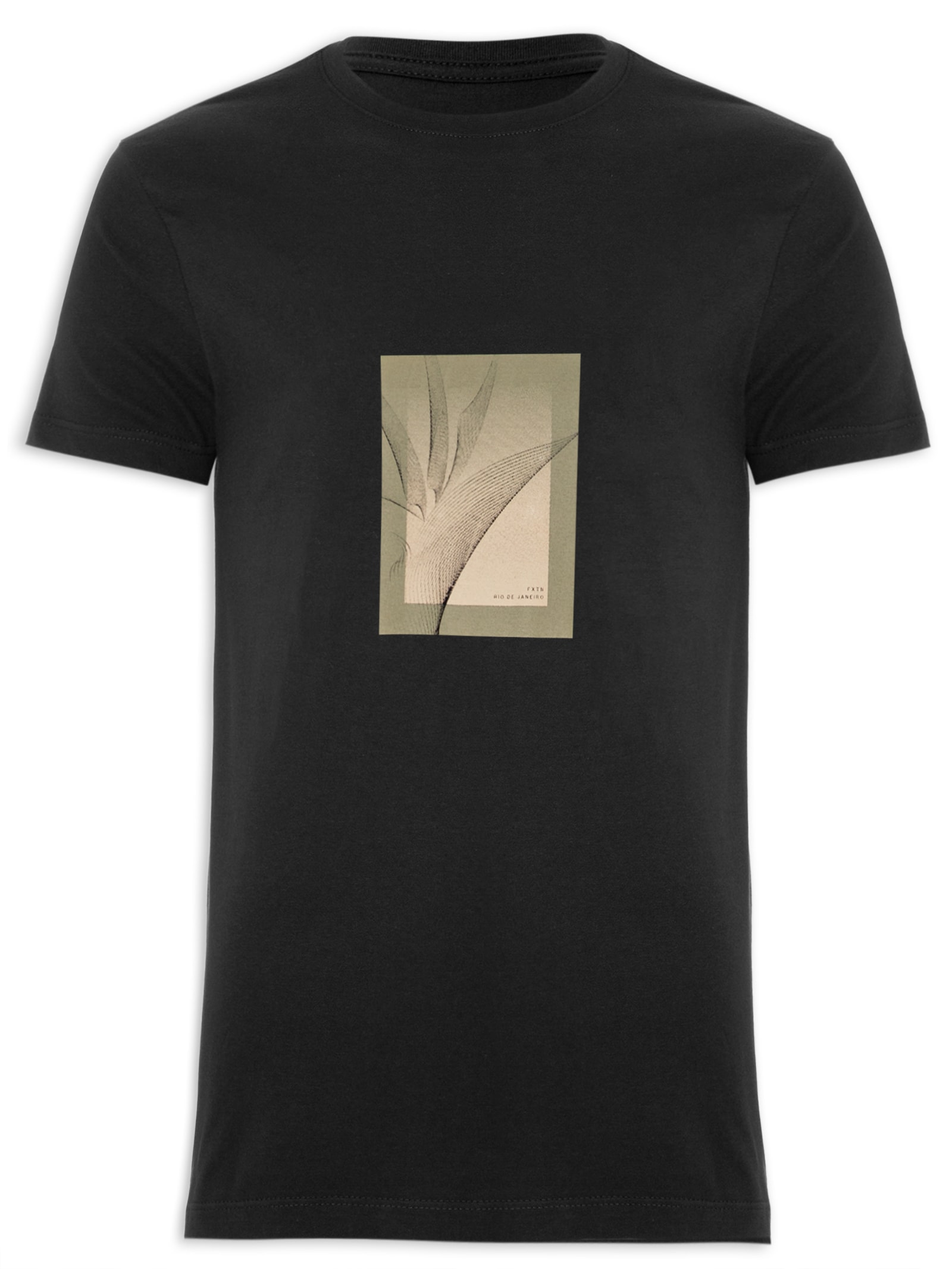 Camiseta Masculina Heliconia Preto Foxton
