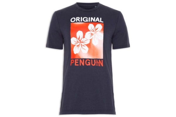 Camiseta Masculina Hibisco - Azul