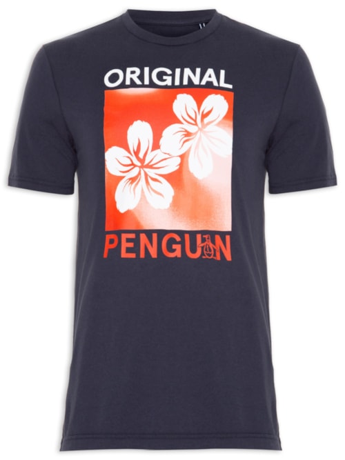 Camiseta Masculina Hibisco – Azul