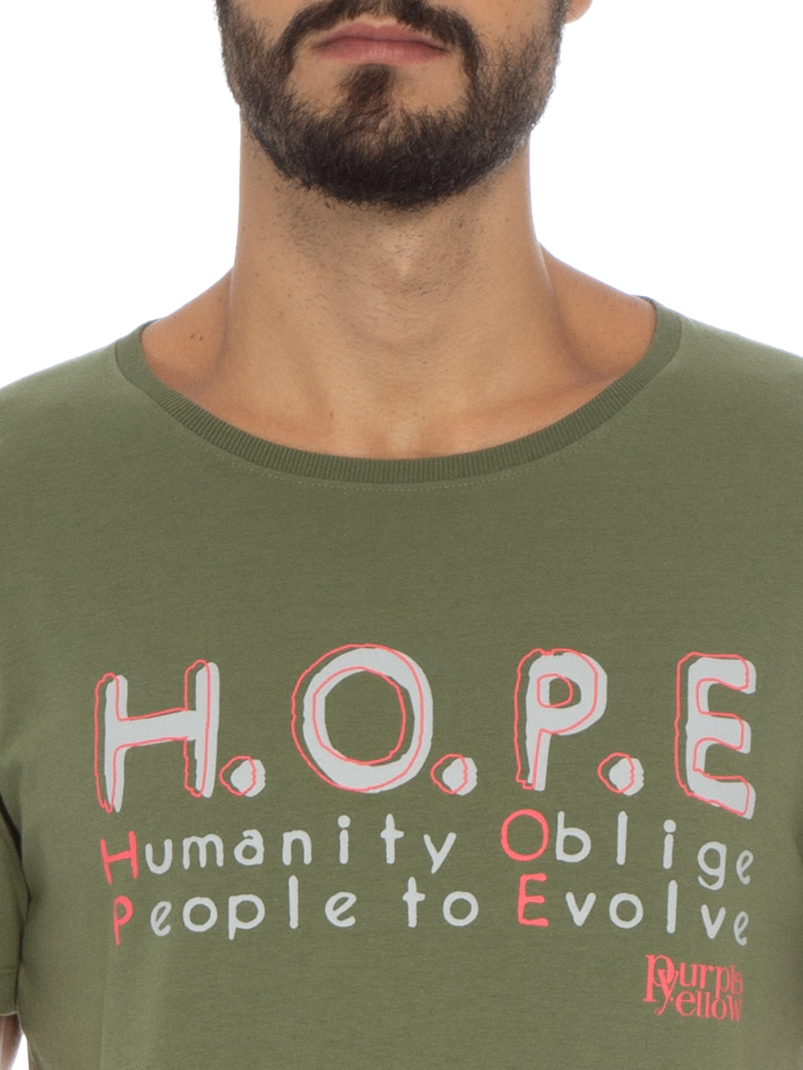 Camiseta Masculina Hope Verde Purple Yellow