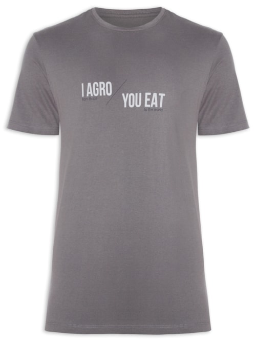 Camiseta Masculina I Agro You Eat – Cinza