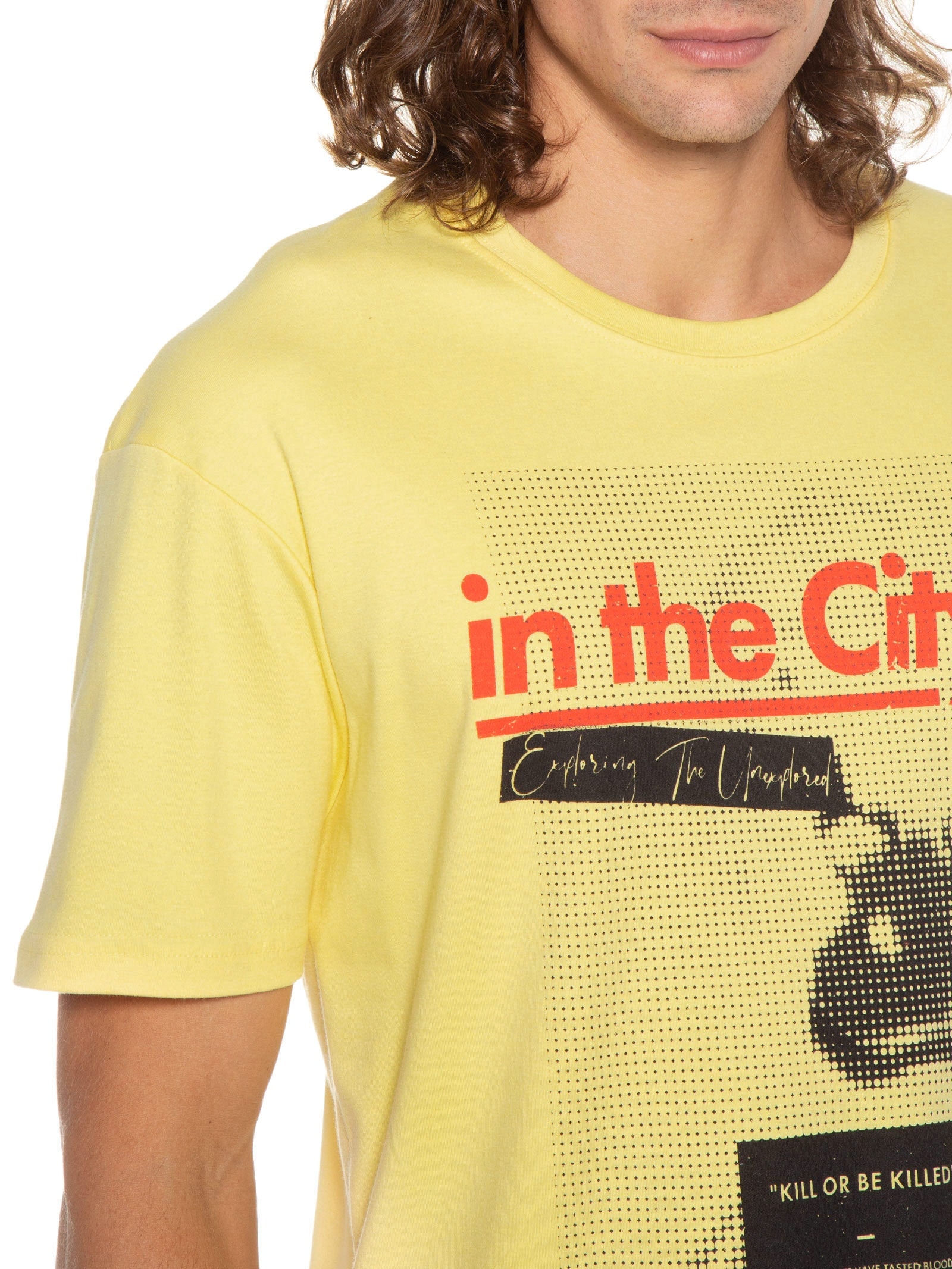 Camiseta Masculina In The City Amarelo Ots