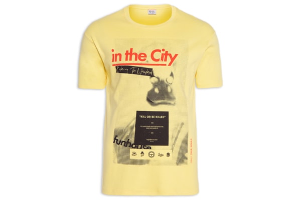Camiseta Masculina In The City - Amarelo