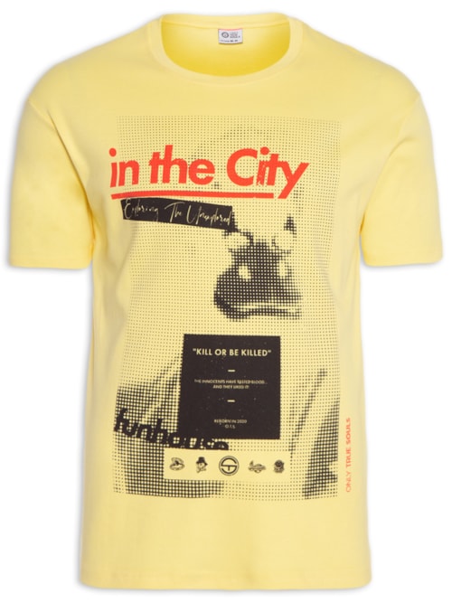 Camiseta Masculina In The City - Amarelo