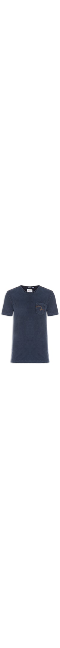 Camiseta Masculina Indigo Com Bolso - Azul