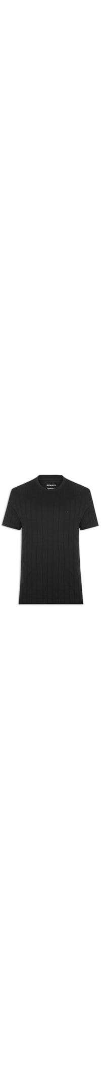 Camiseta Masculina Interlock Listra em Algodão Peruano - Preto