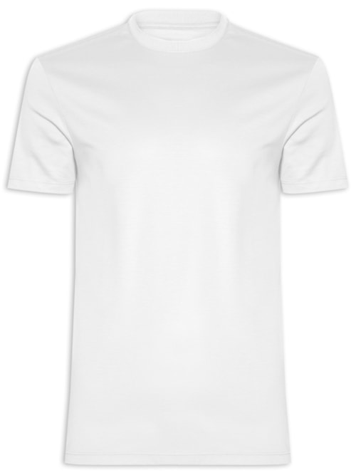 Camiseta Masculina Interlock Pima – Branco