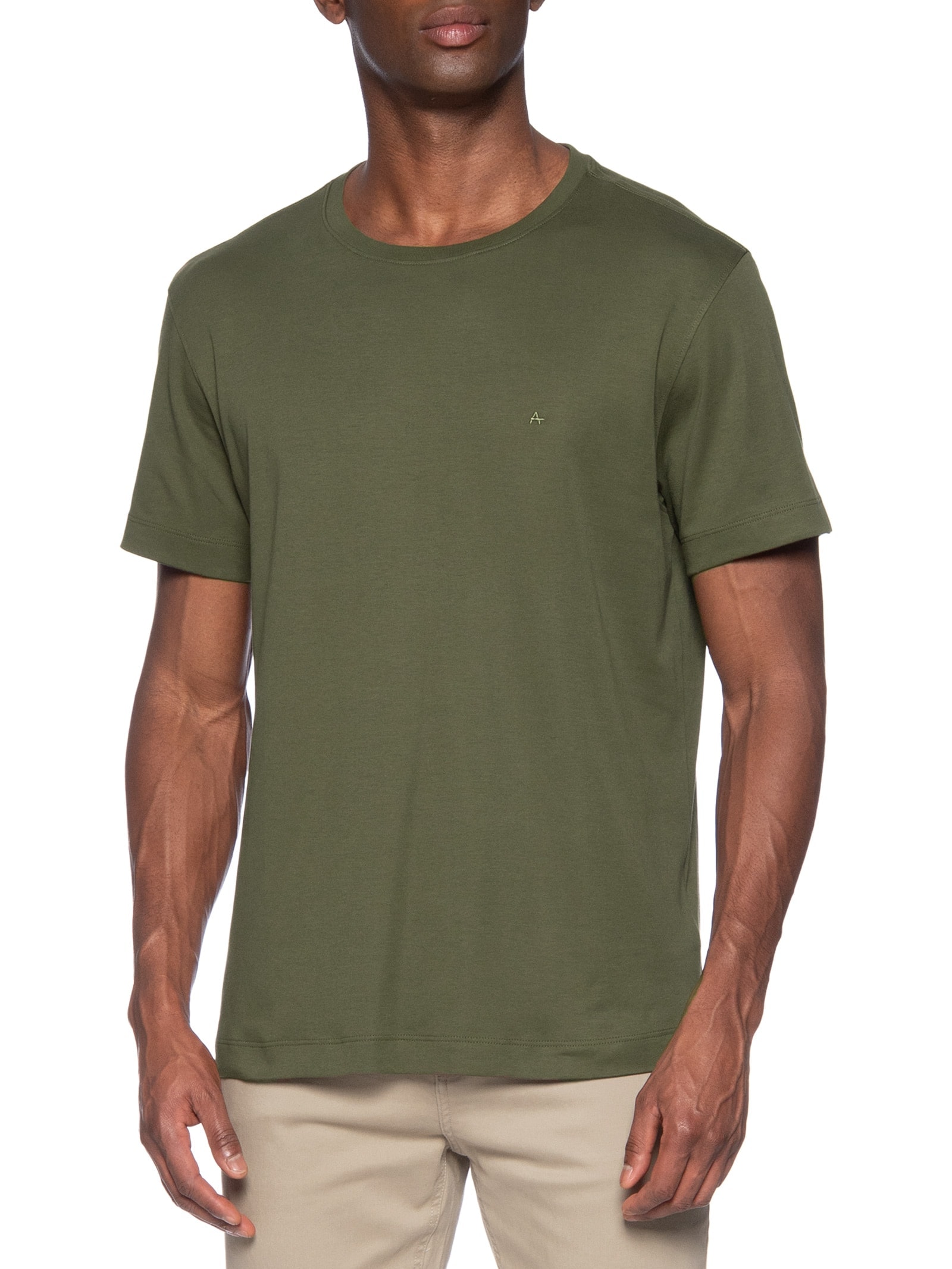 Camiseta Masculina Interlock Pima Verde Aramis