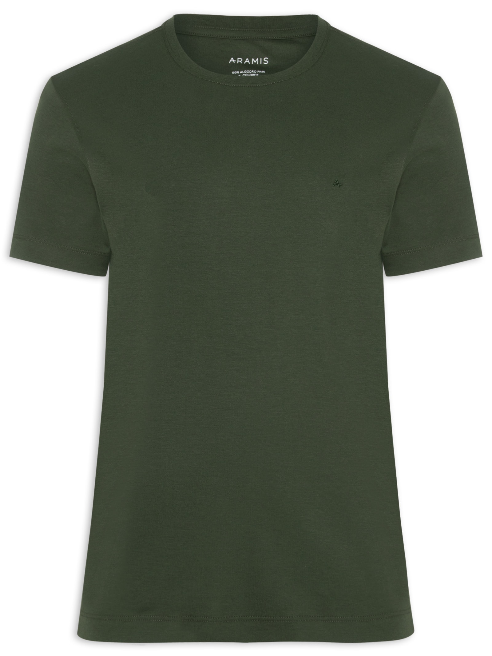 Camiseta Masculina Interlock Pima – Verde Aramis