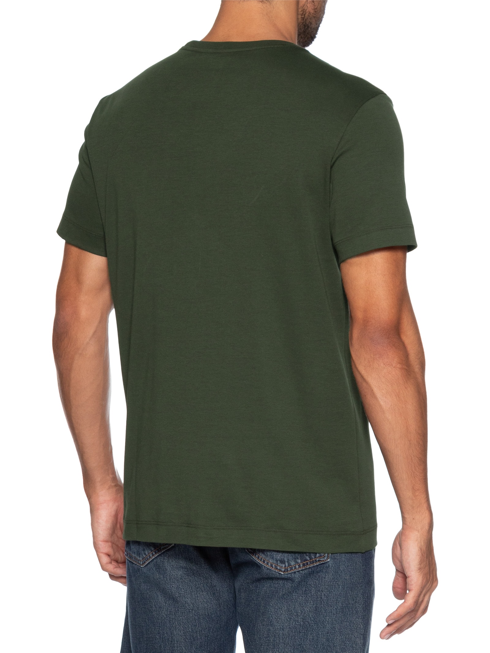 Camiseta Masculina Interlock Pima – Verde Aramis