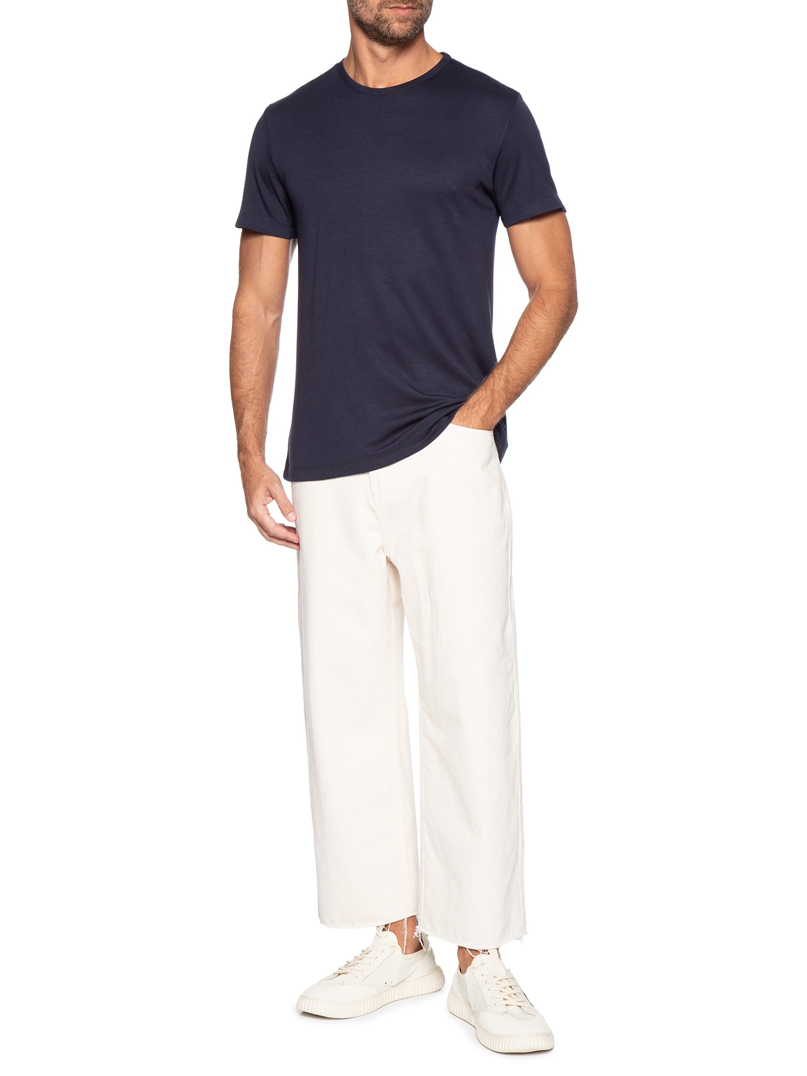 Camiseta Masculina Interloque Modal Soft Azul Austral