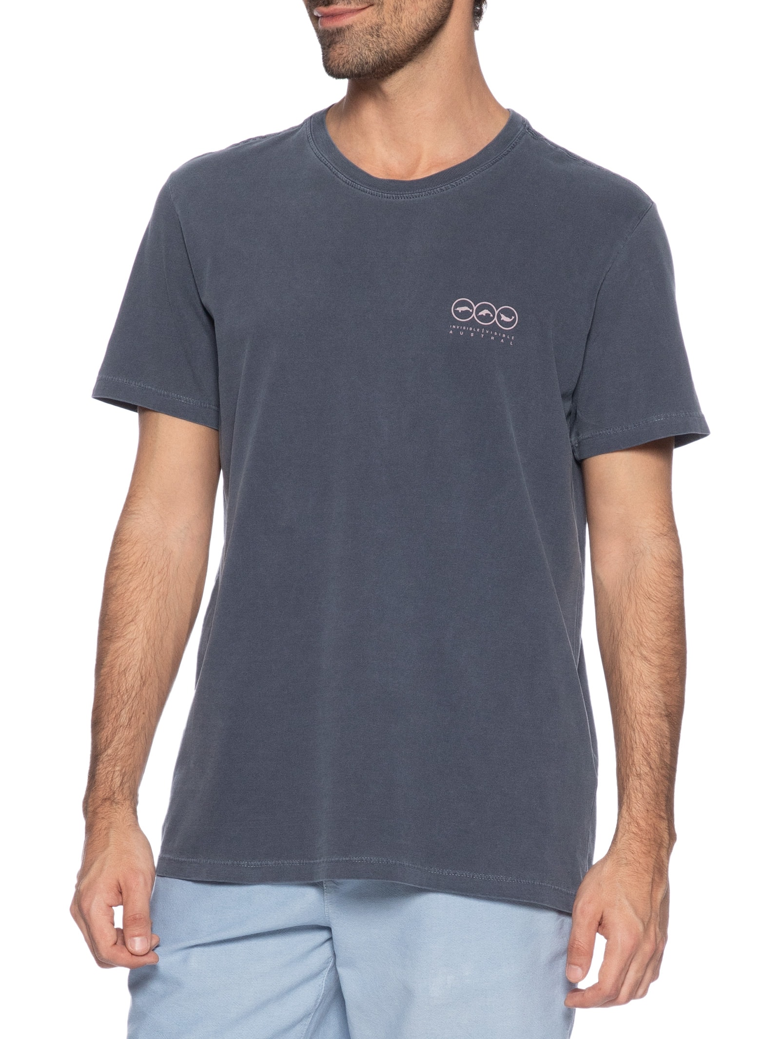Camiseta Masculina Invisible Azul Austral