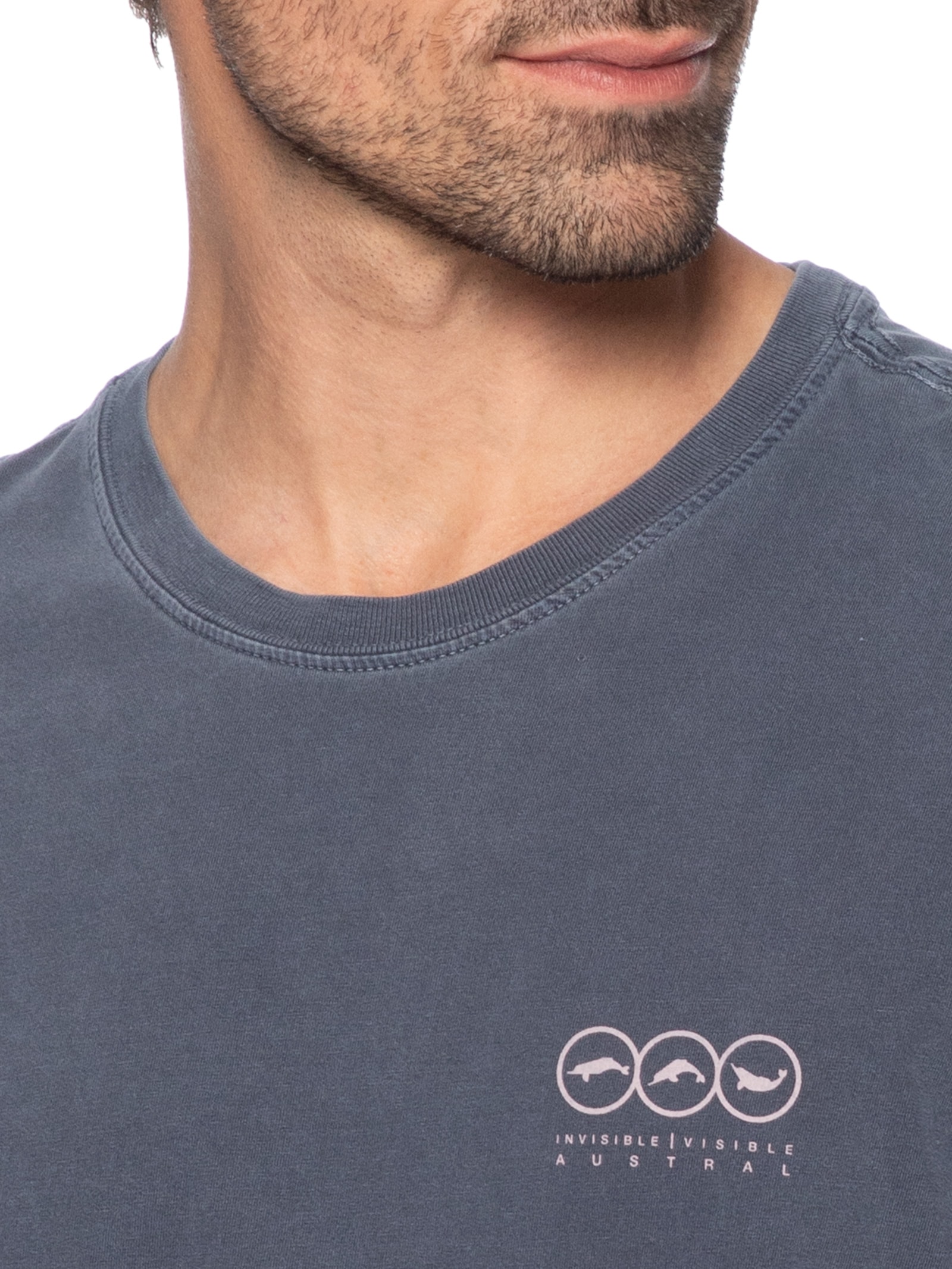 Camiseta Masculina Invisible Azul Austral