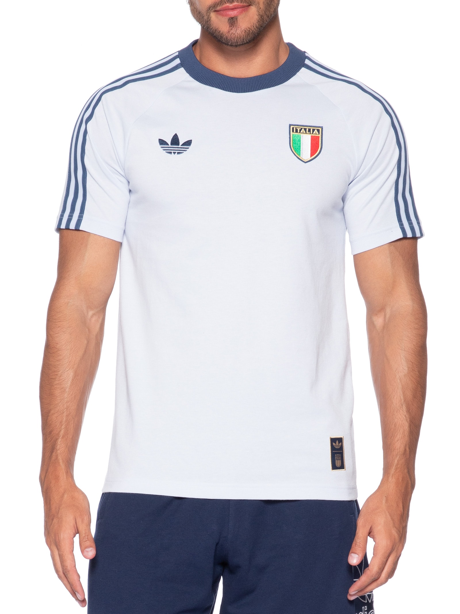 Camiseta Masculina Italia Originals Azul Adidas Originals