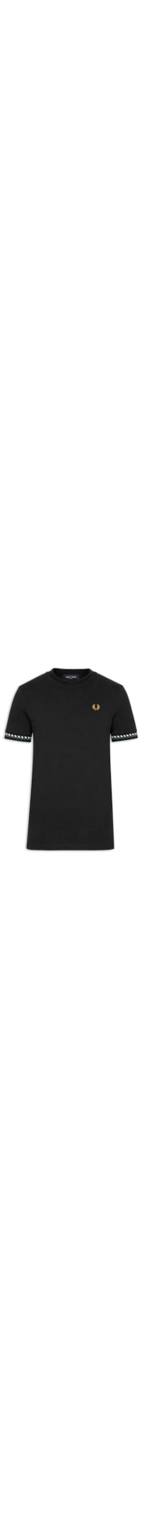 Camiseta Masculina Jacquard Cuff - Preto