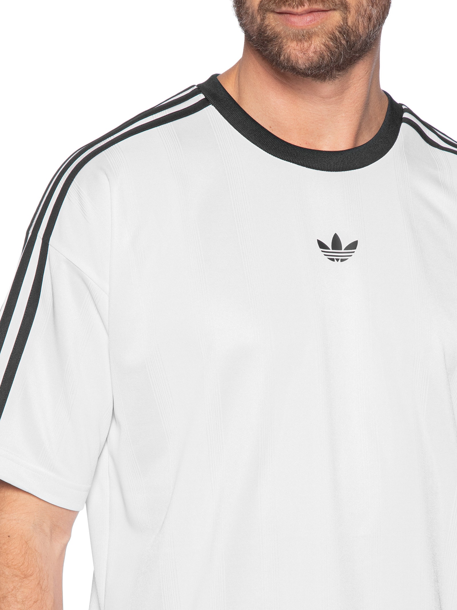 JUN JUN2432 Adidas Originals - Camiseta Masculina Jacquard Jersey - Branco