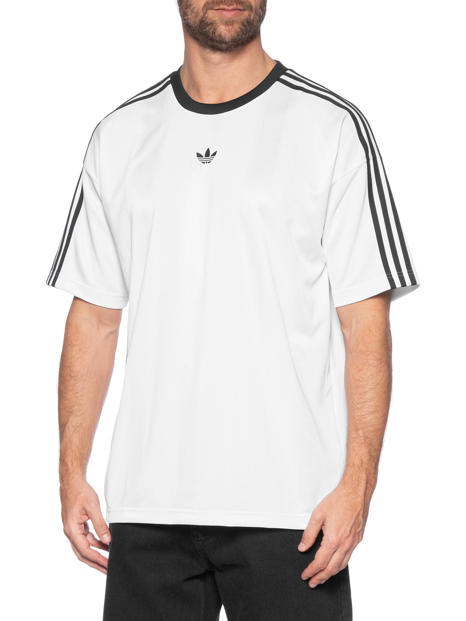 Camiseta Masculina Jacquard Jersey Branco Adidas Originals