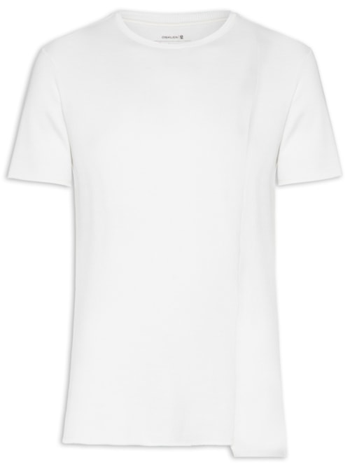Camiseta Masculina Jegged Manga Curta - Branco