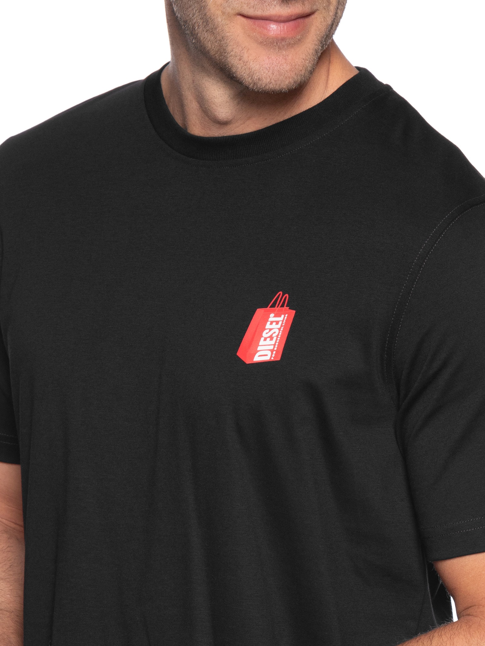 Camiseta Masculina Just-N18 Maglietta Preto Diesel