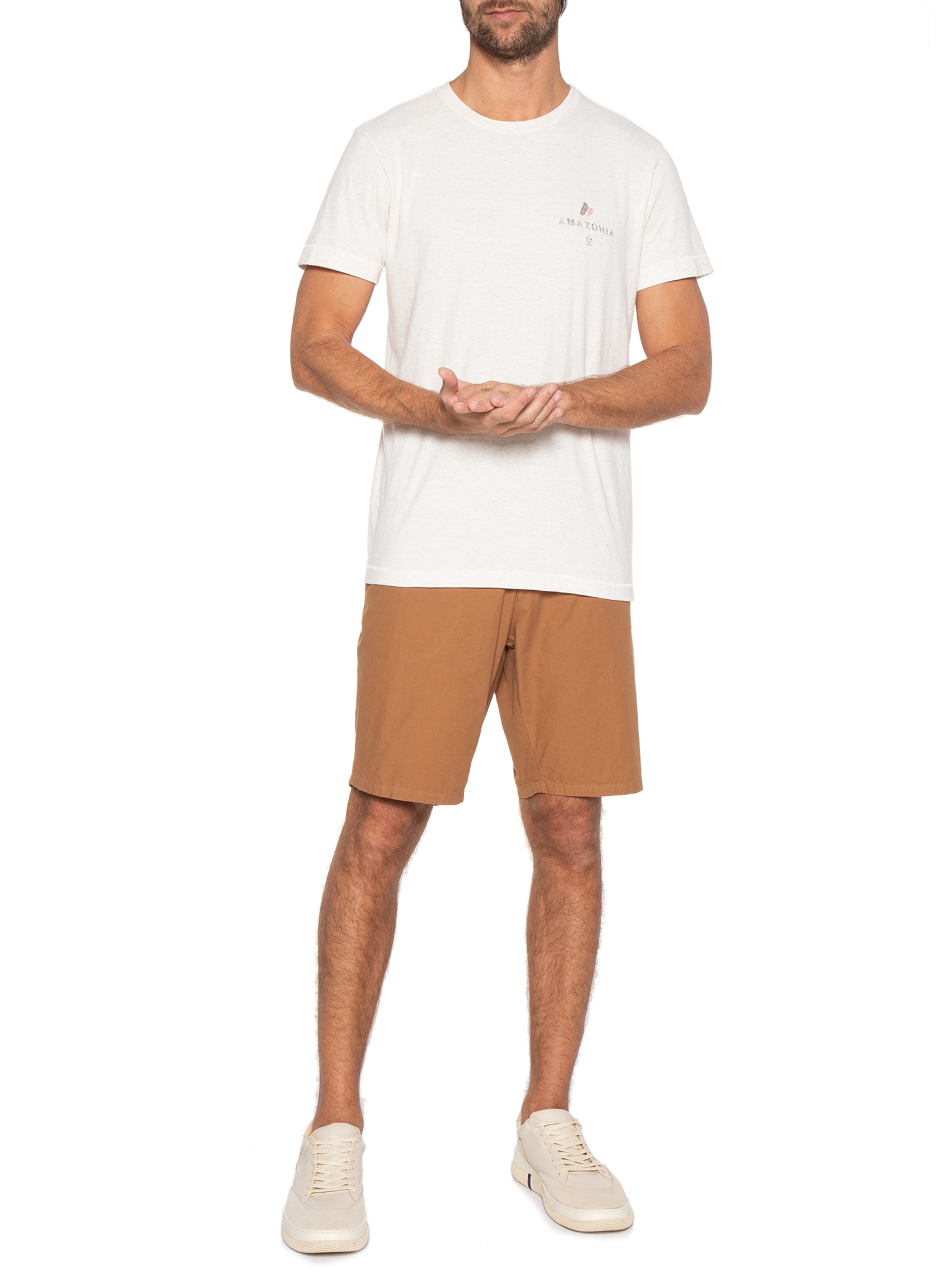 Camiseta Masculina Juta Amazônia Off White Osklen