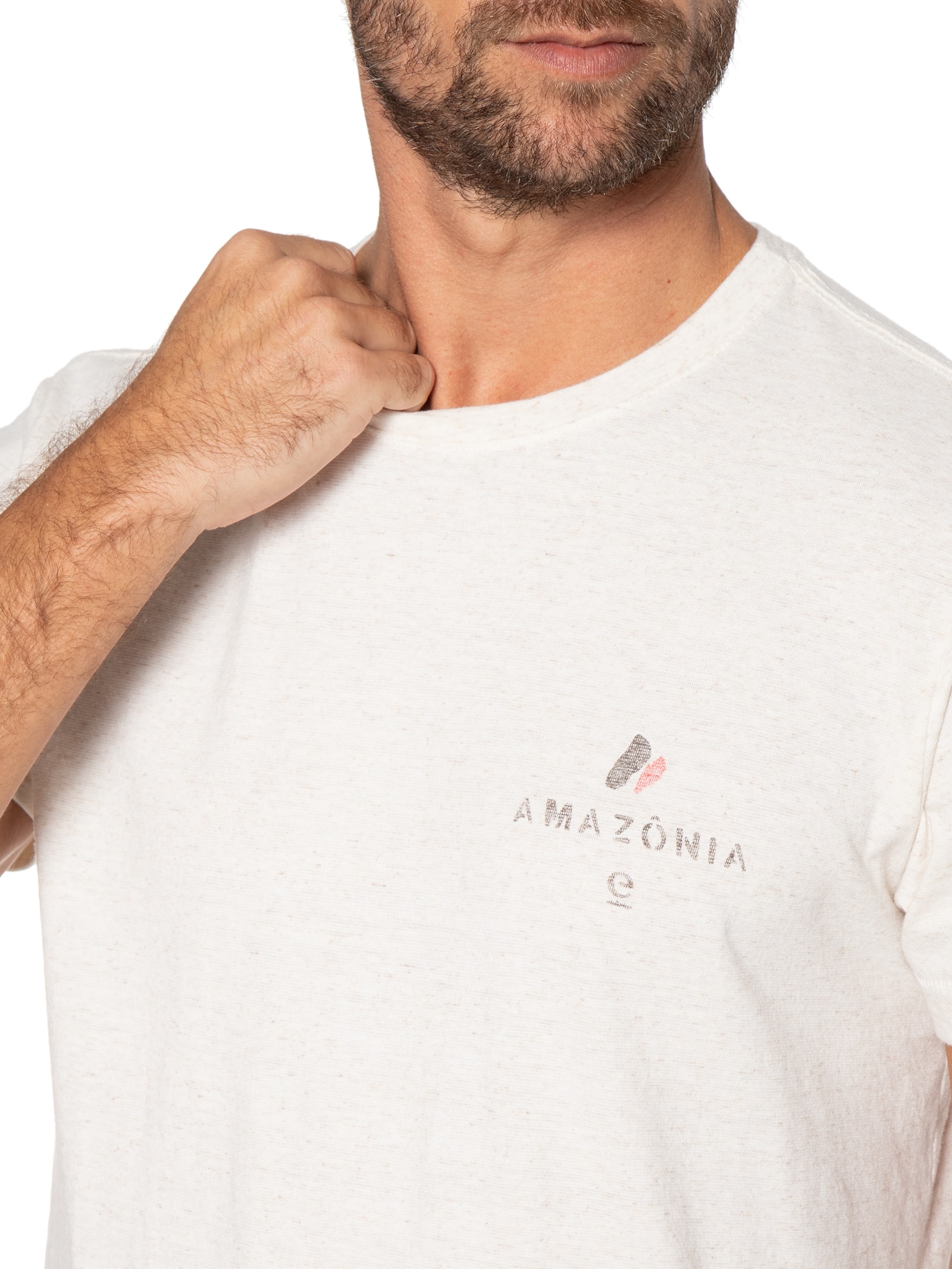 Camiseta Masculina Juta Amazônia Off White Osklen