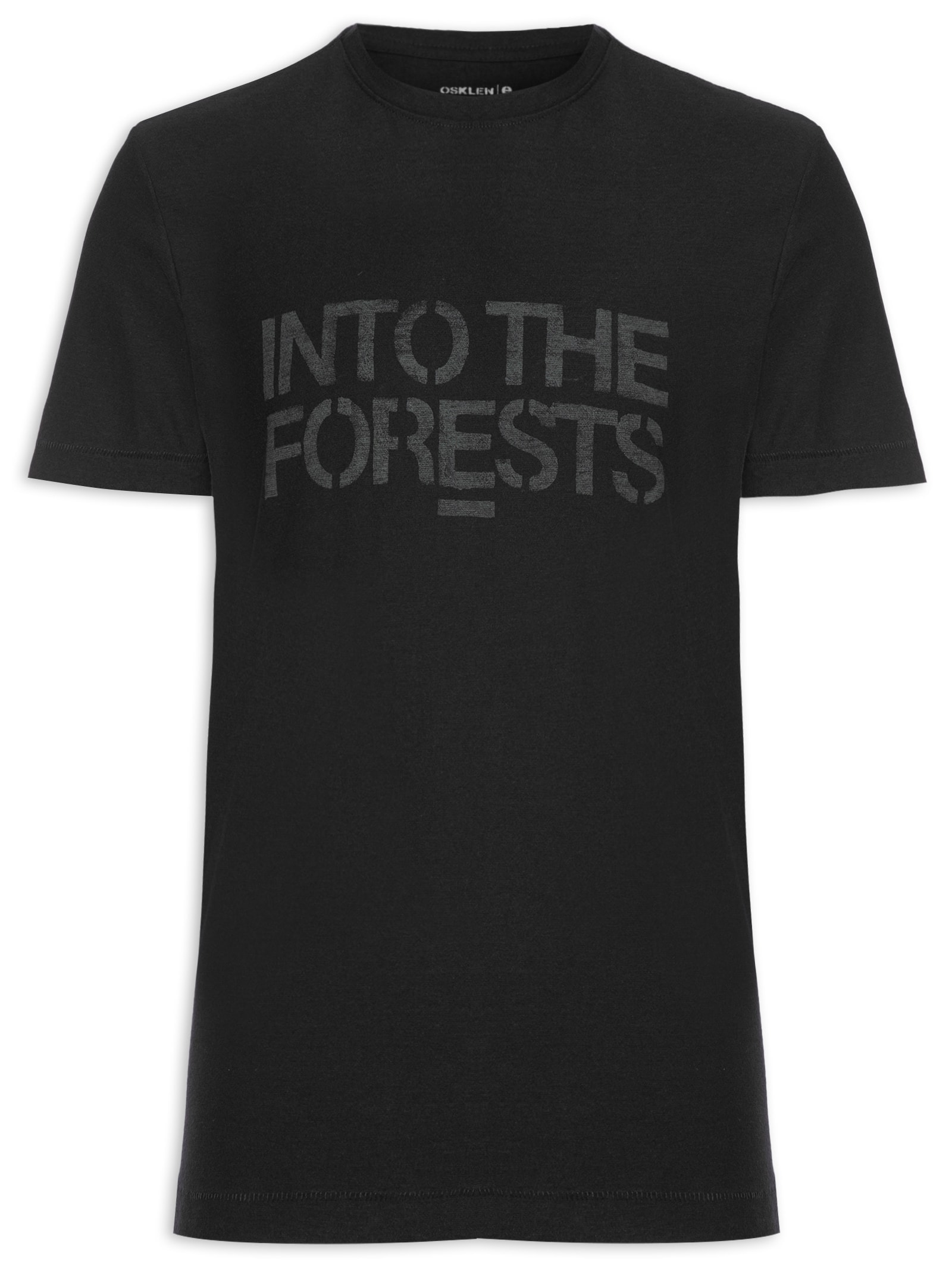 Camiseta Masculina Juta Into The Forest Manga Curta Preto Osklen
